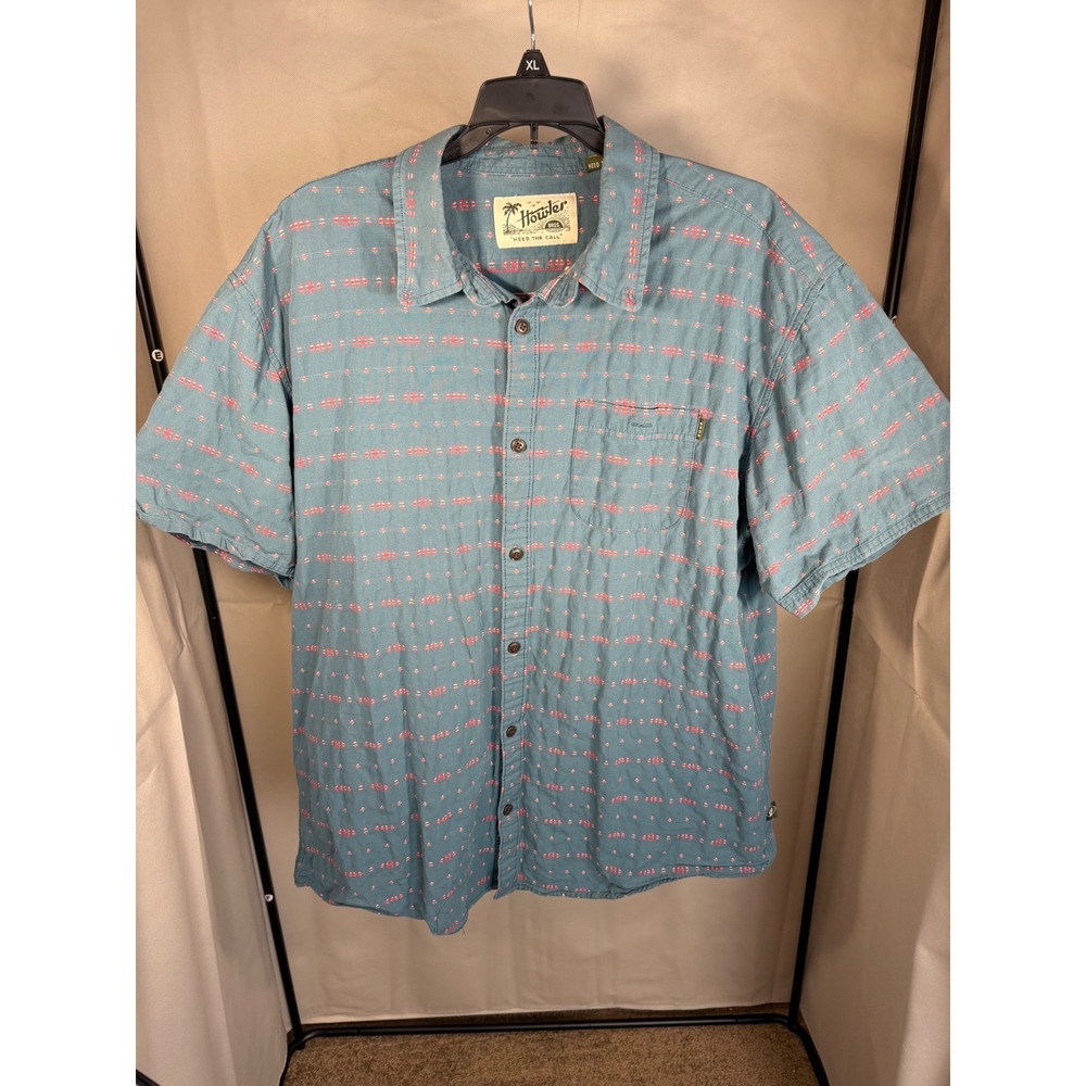 Howler Bros Button Down Shirt Mens XL Blue Excellent Southwestern Short Sleeve